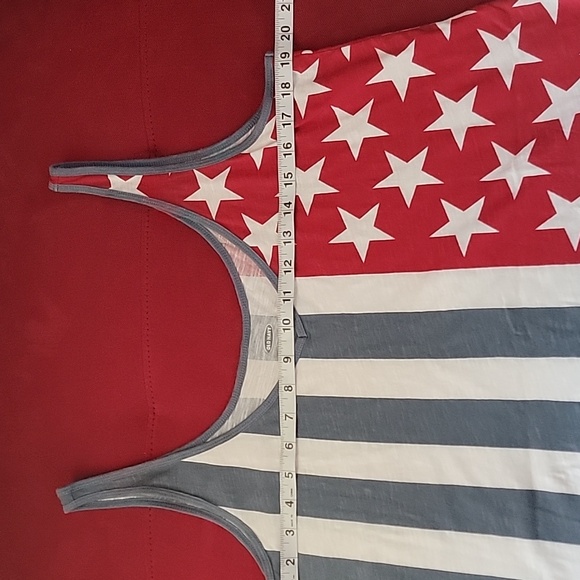 Old Navy Patriotic Tank women's red white blue NWOT size L - Picture 8 of 9